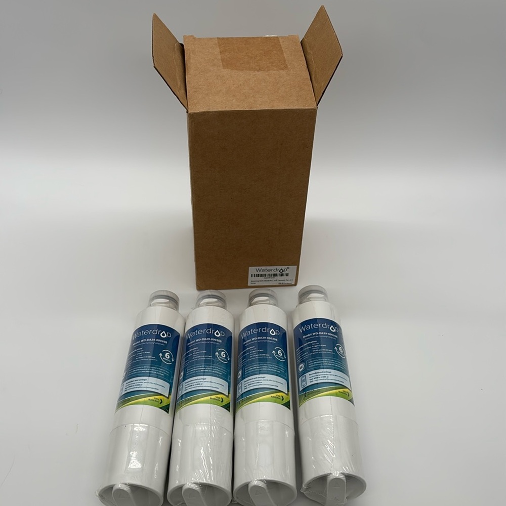 4 Waterdrop DA29-00020B Refrigerator Water Filters New is Sealed Packaging